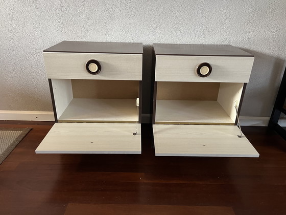 Image 1 of Due comodini vintage in stile spaziale degli anni '60/'70