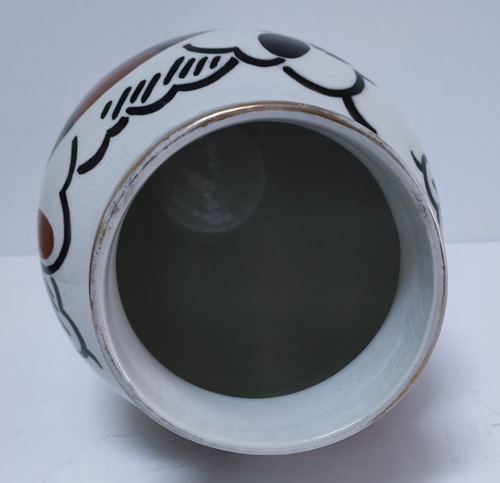 Image 1 of Art Deco vase by Keller Guérin, "Ceylon" bird