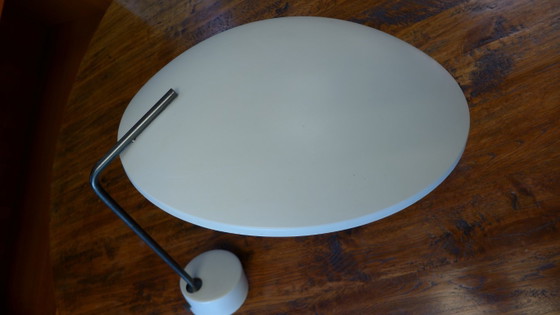 Table lamp with oval shade, white, Stilnovo, Pendant lamps, Metal, Plastic, Minimalisme (photo 5 of 7)