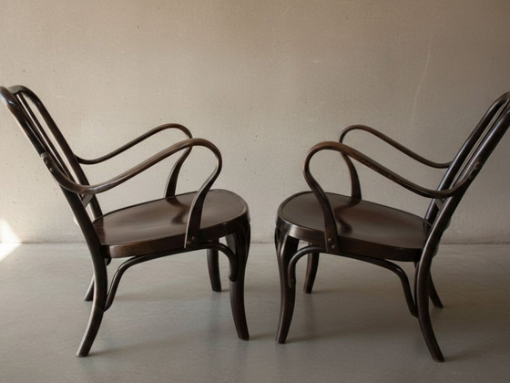 Image 1 of Paire de fauteuils n° 752 de Josef Frank pour Thonet, années 1930
