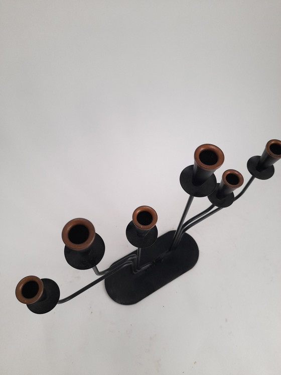 Image 1 of 6-branch chandelier by Gunnar Ander for Ystad