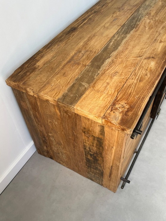 Image 1 of Industrial recycled wood TV cabinet 203 cm