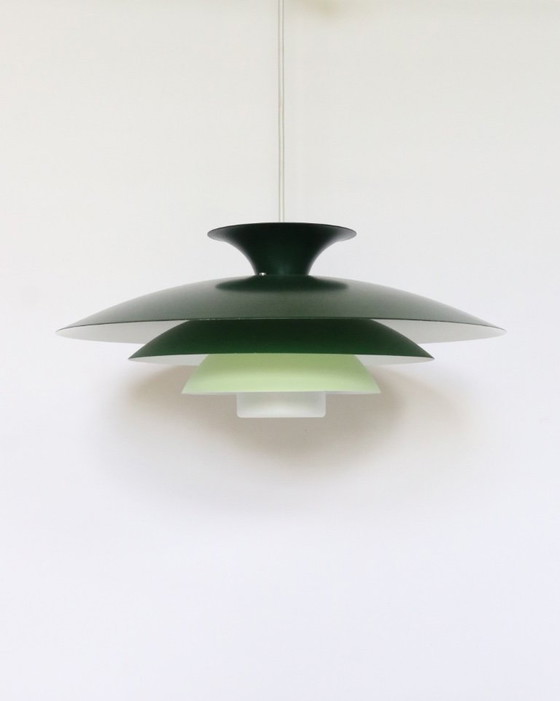 Image 1 of Vintage green bowl lamp unique retro pendant lamp
