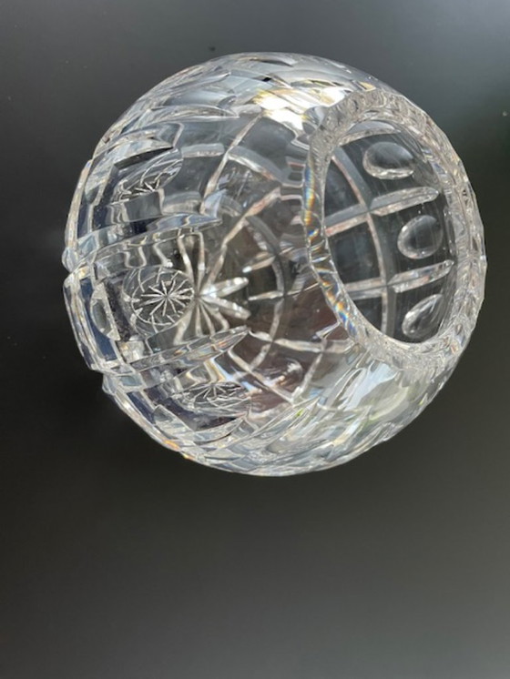 Image 1 of Cut crystal sphere vase