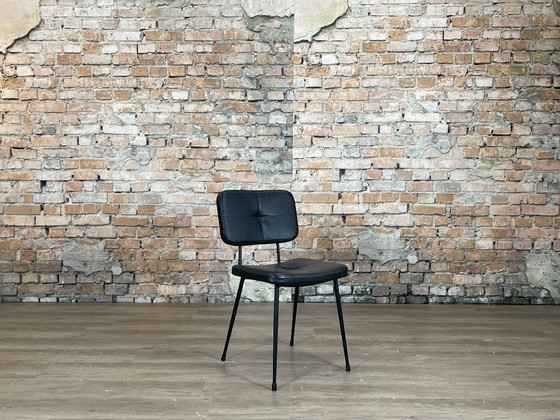 Satelliet Gerlin - Black Tufted - Set of 6 | Skai, Dining chairs, Metal, Vintage (photo 2 of 14)