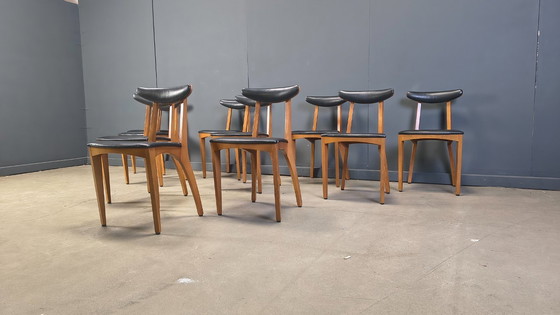 Image 1 of Mid century belgian dining chairs, set of 10, 1960s