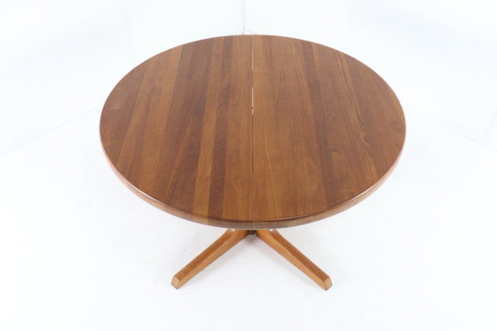 Image 1 of Gudme Round 2x Extendable Dining Table 'Nabbe' Vintage