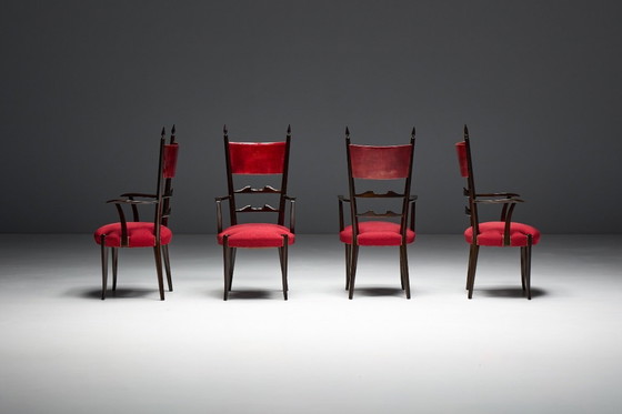 Image 1 of Sedie da pranzo con schienale alto di Aldo Tura, Italia, 1962