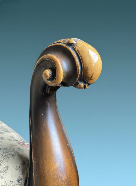 Image 1 of Canapé de style Louis XV - banquette ancienne à deux places