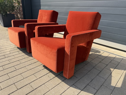 Cassina Utrecht Chair Terracotta, G. Rietveld Mint condition! – fauteuils, Textile