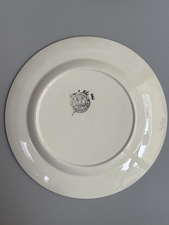 Image 1 of Set di 12 piatti da dessert o da colazione vintage Boch Frères - anni '40