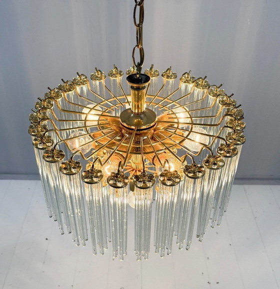 Image 1 of Mid-century chandelier/ceiling lamp by Gaetano Sciolari, Murano, Italy, 1970s.