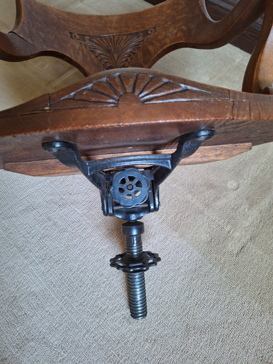 Antiker Bürostuhl – Drehstühle, Wood, Iron (photo 4 of 6)