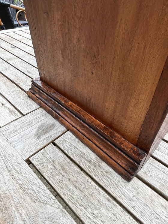 Image 1 of Rare cabinet français | Teck et fer forgé | 1950s