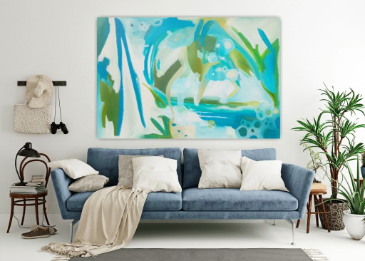 Acrylic Painting #Verde 150x100cm – schilderijen tekeningen, Canvas