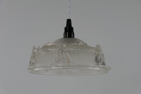 Image 1 of Lampada a sospensione vintage Ezan Art Déco con ghiaccioli