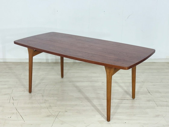 Image 1 of Magnifique table de salle à manger vintage design signée Henry Kjærnulf pour Bruno Hansen