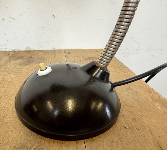 Image 1 of Vintage Brown Bakelite Gooseneck Table Lamp, 1960s