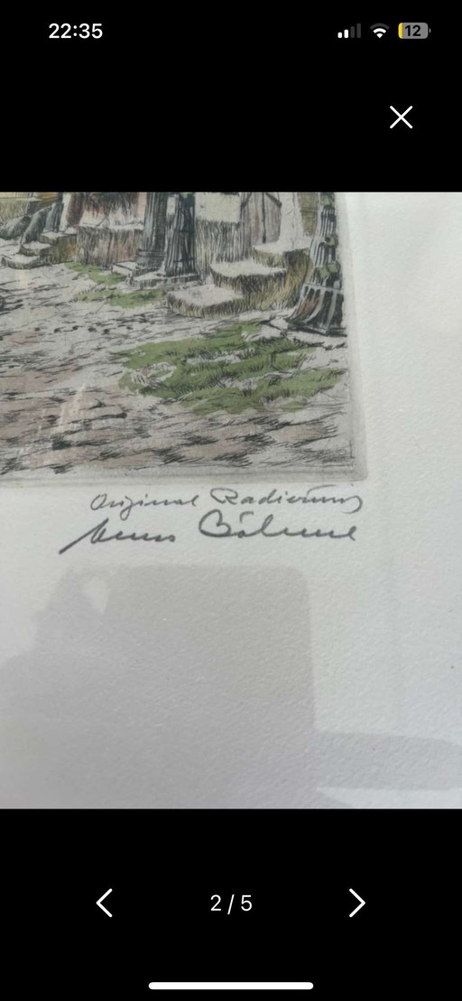 Original etching by Hans Böhme