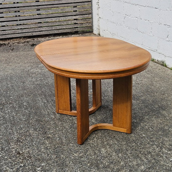 Image 1 of Table de salle à manger danoise extensible - Table de salle à manger post-moderne - années 80