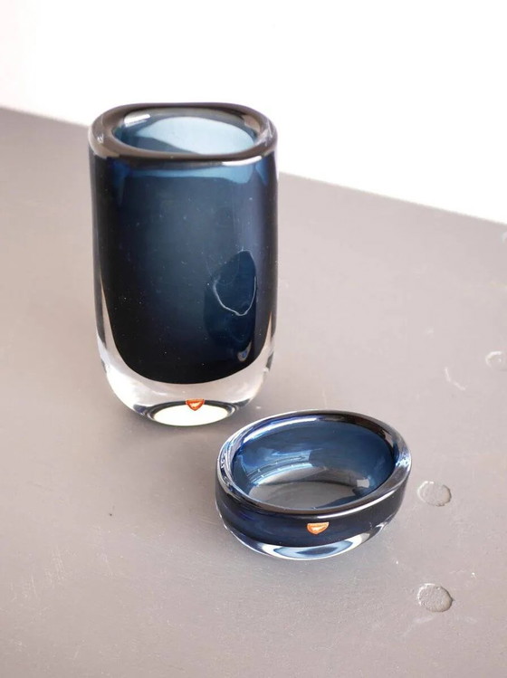 Image 1 of Vase en verre par Landberg pour Orrefors, set de 2