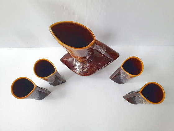 Image 1 of PRACHTIG SINAASAPPELSERVICE UIT DE JAREN 1960, MODERNISTISCHE VINTAGE KERAMIEK