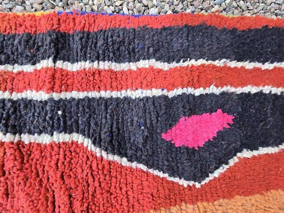 Marokkaans ecru vloerkleed met kleurrijke patronen 250cmx150cm – Vloerkleden en tapijten, Wool, Bohemian (photo 5 of 10)