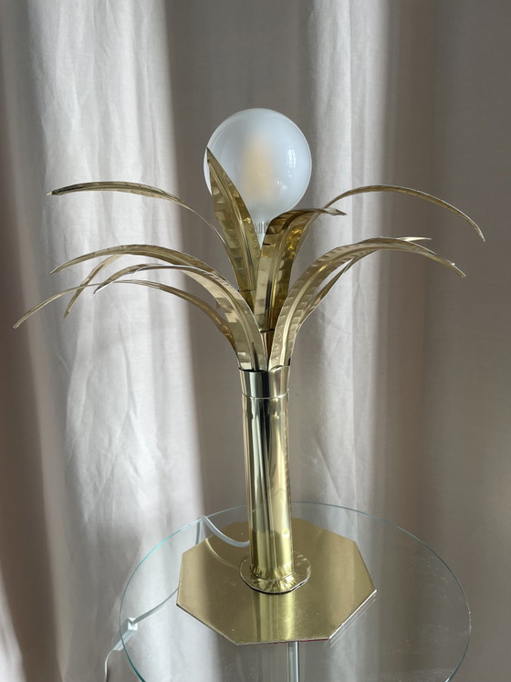 Image 1 of Vintage Palm Tree Lamp in Solid Brass from the 1970s, attributed to Bottega Gadda (Carlo Giorgi style)
