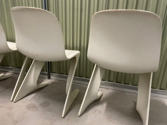 Image 1 of 5 Chairs Set Original Kangaroo Z Ernst Moeckl Horn Collection White Baydur