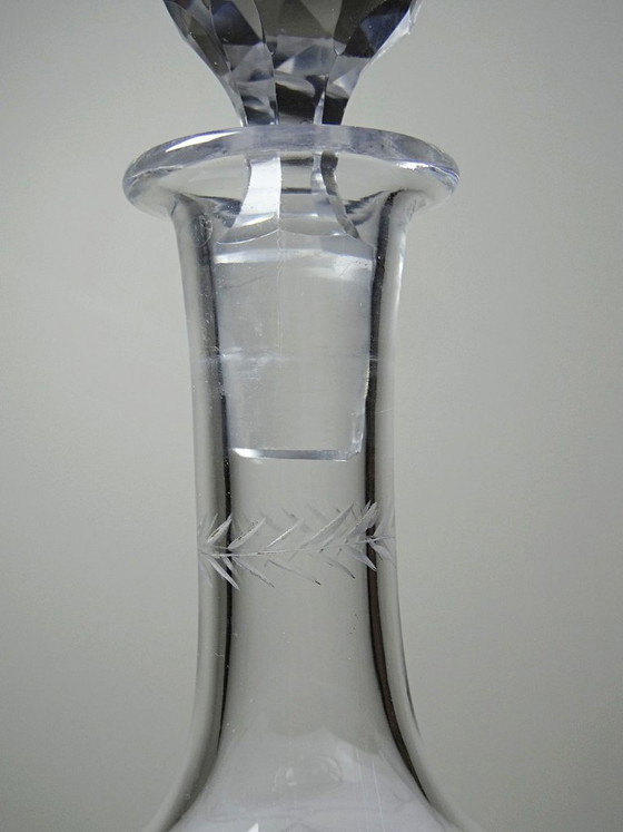 Antike gravierte Kristallkaraffe aus Nancy, ca. 1920-1930 – Gläser & Karaffe, Crystal (photo 7 of 12)