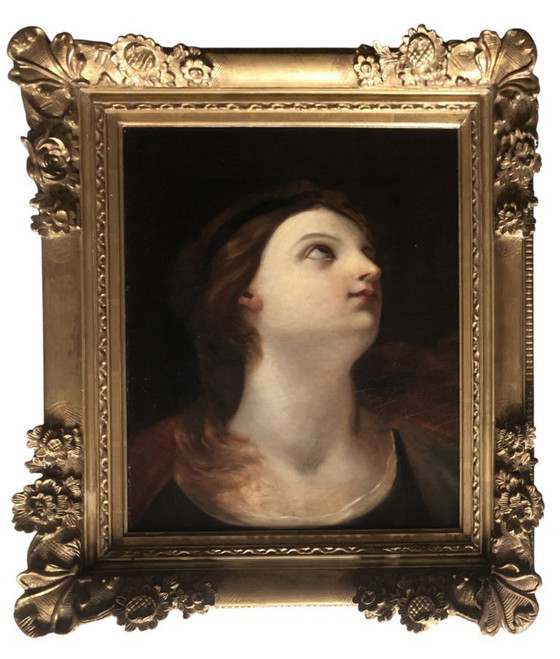 Image 1 of Tableau ancien Marie-Madeleine en extase Huile sur toile XIXe siècle