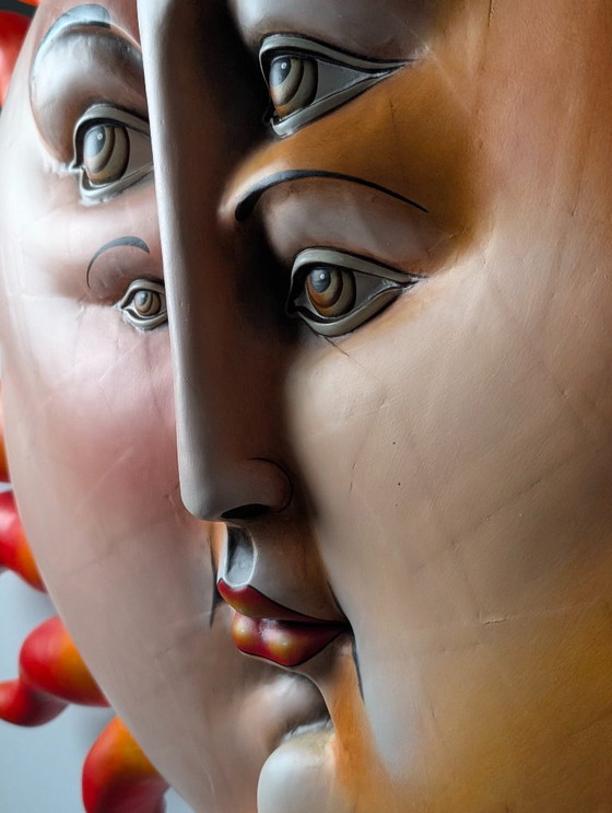 Image 1 of Scultura monumentale in cartapesta "Sol Eclipse" di Sergio Bustamante, 1997