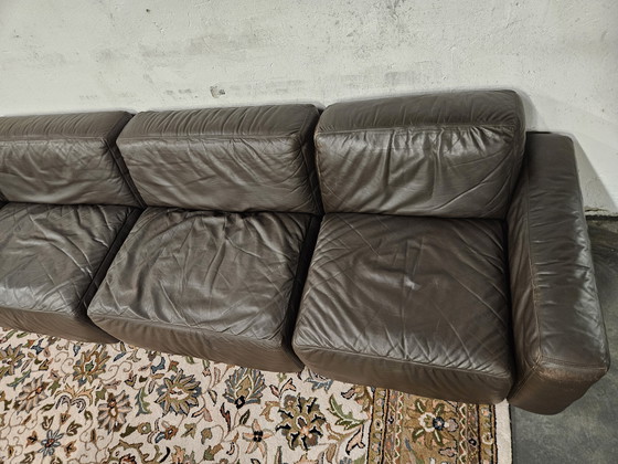 Image 1 of Divano modulare in pelle di design marrone scuro anni '70