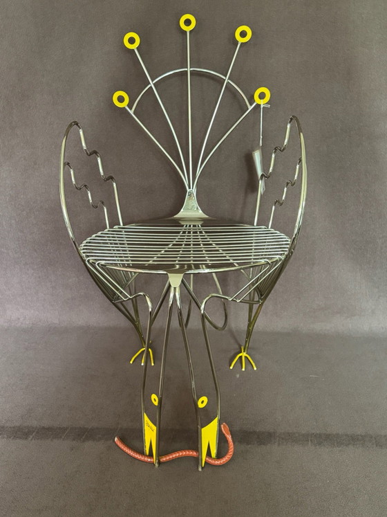 Riccardo Dalisi - Pavone, limited ZANOTTA Edition – Chairs and lounge chairs, Metal, Chrome (photo 4 of 13)