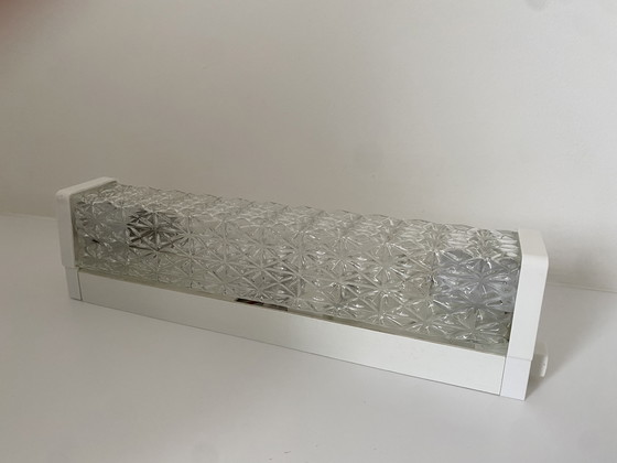 Image 1 of Lampada da parete vintage in cristallo e vetro ghiacciato, 1960
