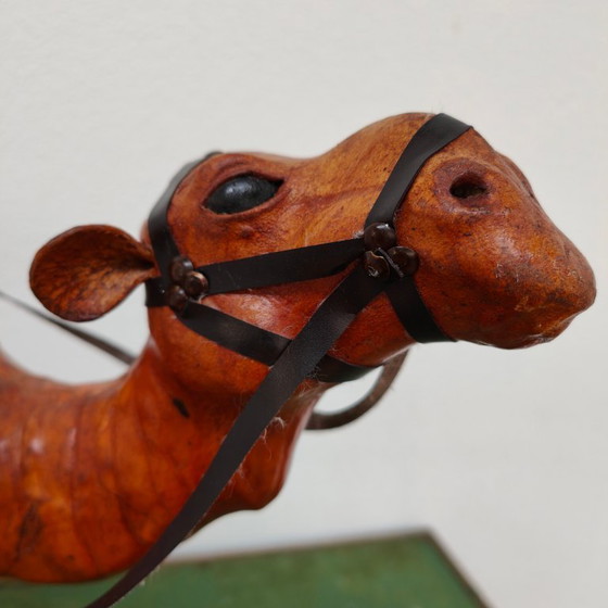 Image 1 of Vintage handmade leather Drommedaris statue