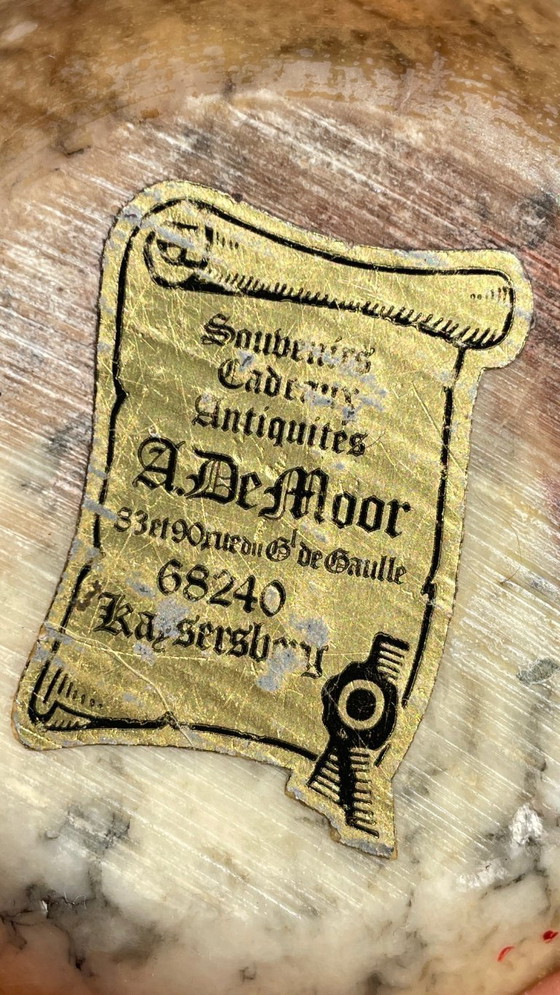 Image 1 of Fermalibri vintage a forma di gufo in marmo