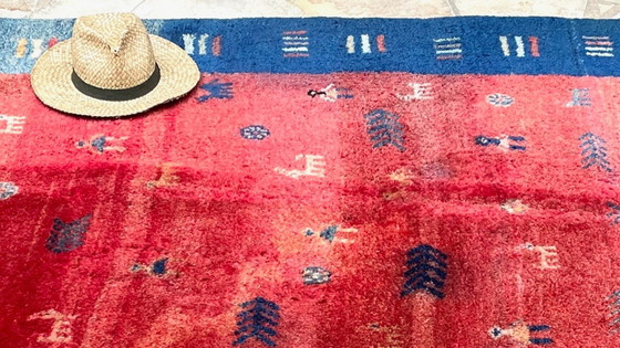 Image 1 of Alfombra Gabbeh 100% Lana Años 80-90 - 144×195 cm