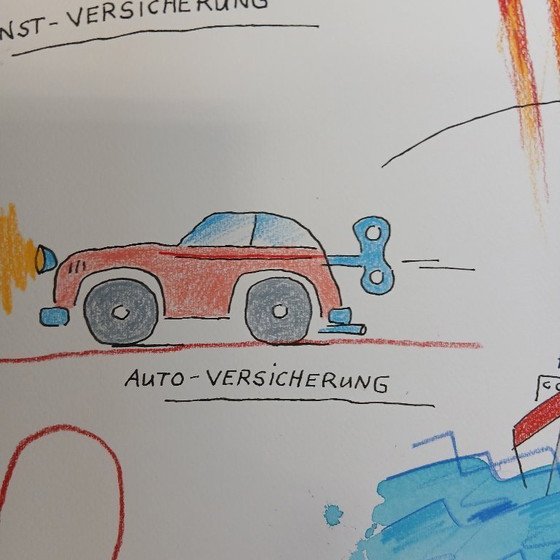 Image 1 of Schlote, Wilhelm - Assicurazioni - Disegno originale - firmato UNIKAT