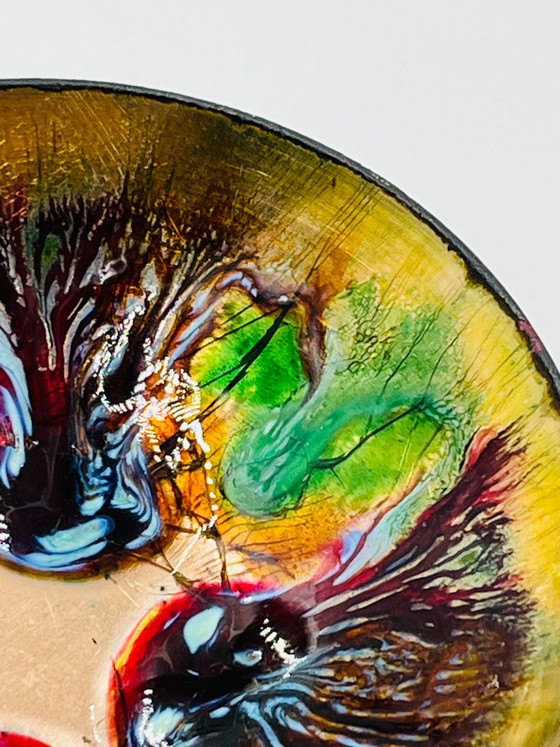 Emaillierte Kupferschale Vide-Poche J. Amores Majorque 60er – J.Amores, Dekorative Objekte, Copper (photo 4 of 10)