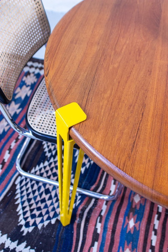 Image 1 of Vintage Teak Round Dining Table, Mid Century Danish