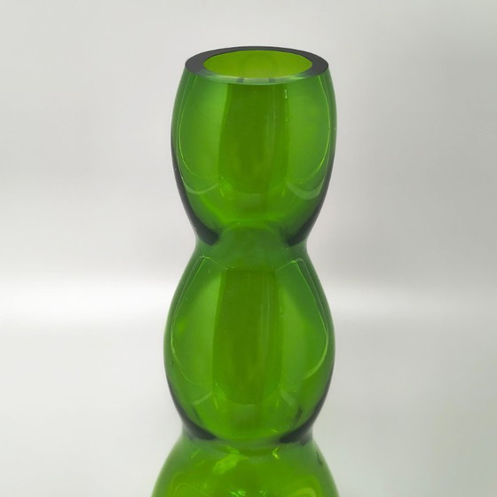 Image 1 of Mid-Century Modern V. Nason Murano Green Glass Vase, 1970s
