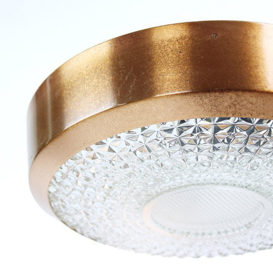 Image 1 of Copper And Bohemian Glass Ceiligh Lights, Czechoslovakia, 1970s