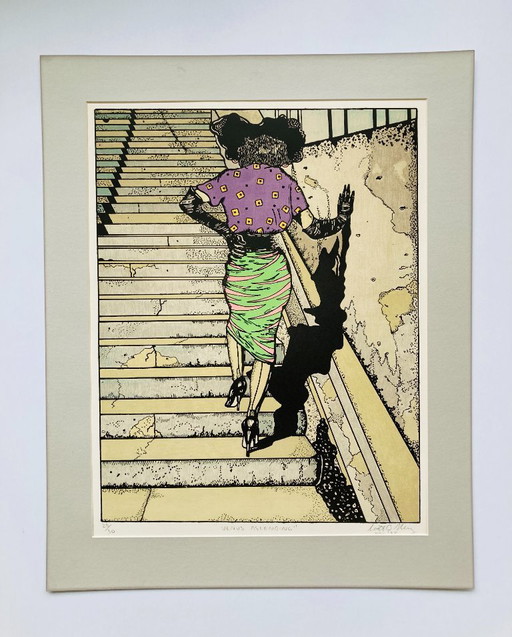 Vintage Amerikaanse Lithografie - Scott Neary - Venus Ascending