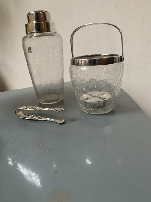 Verzilverde WMF cocktailset kristal en estado perfecto