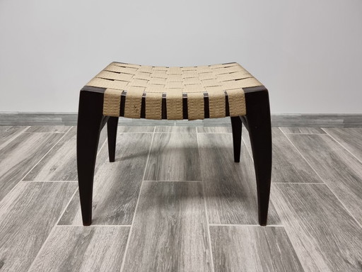 Repose-pieds en chêne vintage par Jan Vanek