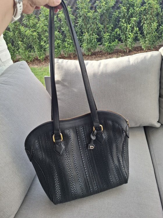 Image 1 of Magnifique sac à bandoulière Delvaux Parsac vintage – Toile de Cuir noire