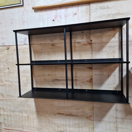 Vintage wandrek metalen wandrek boekenrek