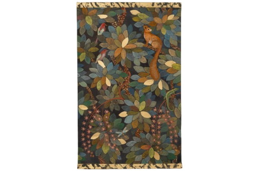 Painted canvas, or decorative panel, "Paradise Lost". Contemporary.