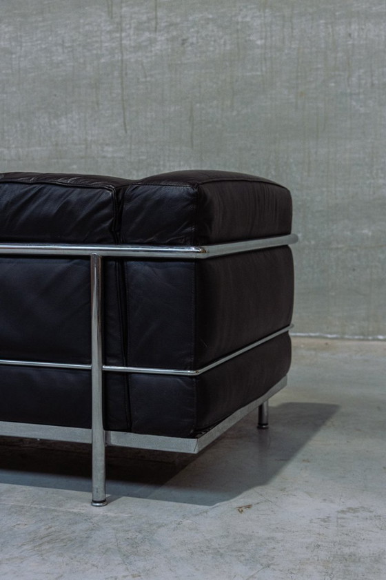 Image 1 of vintage 1980s original cassina Lc3 grand confort 1 seater